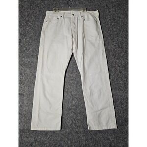 Levi's 513 Slim Straight Jeans Men White Denim 36x30